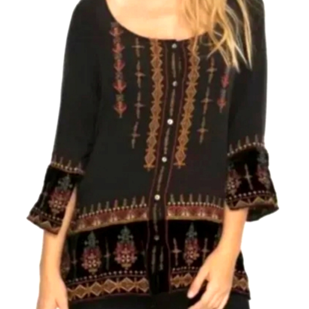 In search of Johnny Was Valea top size medium or large.